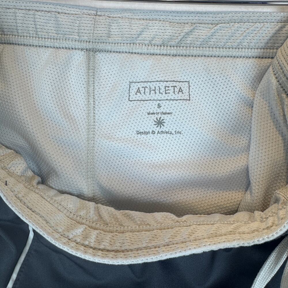 Athleta Womens Small Gray Running Shorts Mesh Lined Shorts Gym Yoga - Picture 5 of 7
